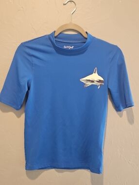 Cat & Jack Royal Blue Shark Pocket Graphic Tee